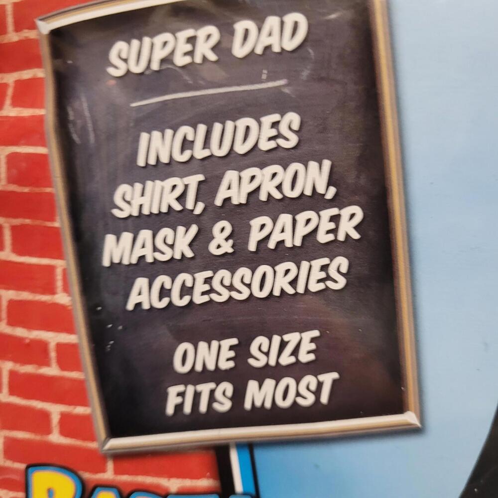 Super Dad Mens Halloween Costume Unique Funny Rasta Imposta Dress Up Superhero - Picture 3 of 5